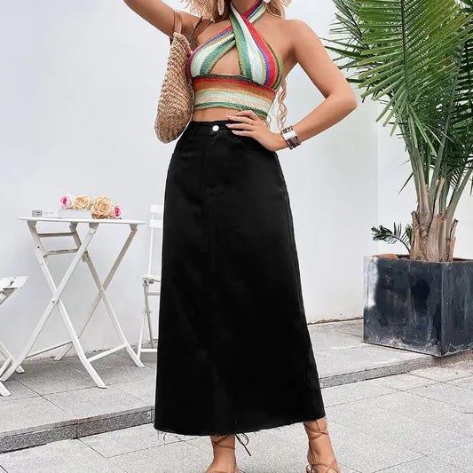 Women's Trendy Casual Long Skirt for Spring/Summer