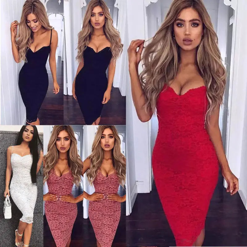 Lace Slip Dress for Spring/Summer Women's Fashion