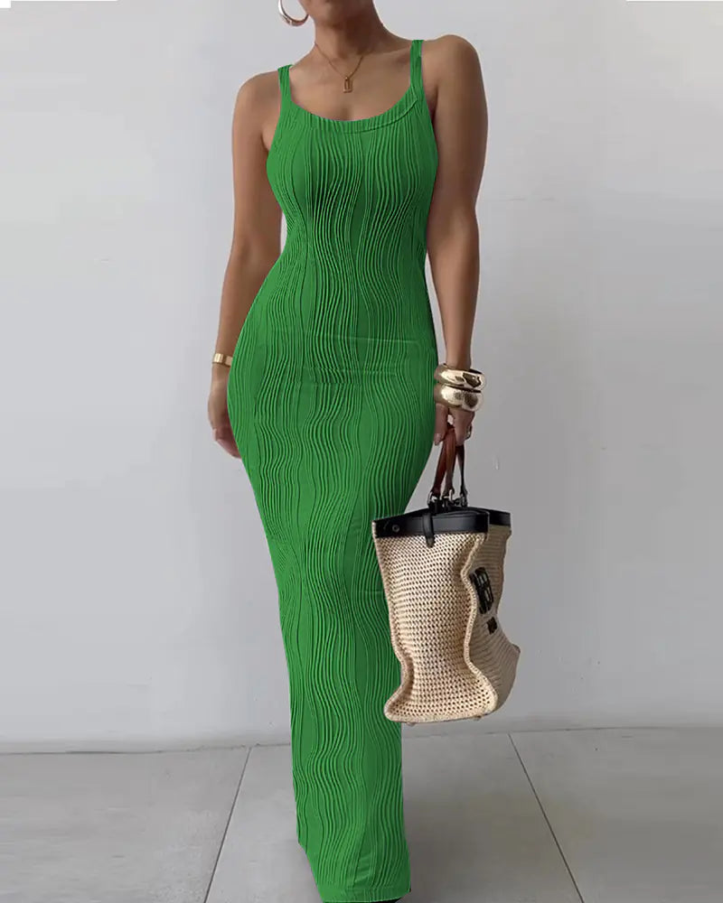 Women's White Slim Fit Skinny Long Suspender Dress