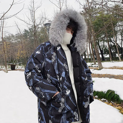 Men's Winter Thick Fur Collar Bread Jacket (Trendy Style)