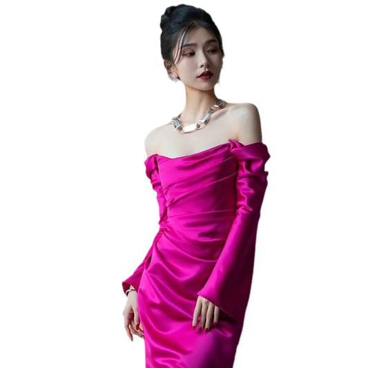 Luxury Off-Shoulder Bridal Gown for Evening Weddings