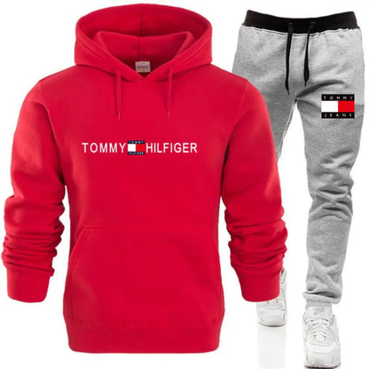 New Spring Autumn Men's Hoodie Set Casual Fashion
