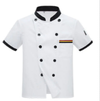 Men's Short Sleeve Chef Uniform for Summer Service