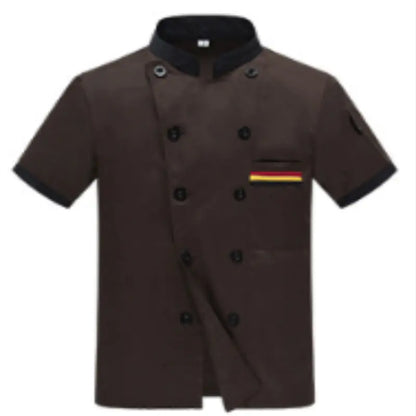 Men's Short Sleeve Chef Uniform for Summer Service