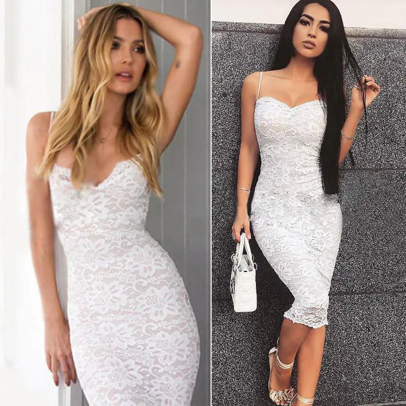 Lace Slip Dress for Spring/Summer Women's Fashion