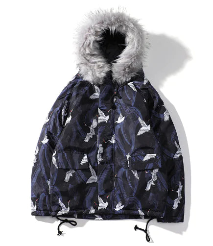 Men's Winter Thick Fur Collar Bread Jacket (Trendy Style)