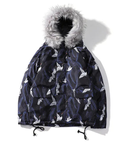 Men's Winter Thick Fur Collar Bread Jacket (Trendy Style)