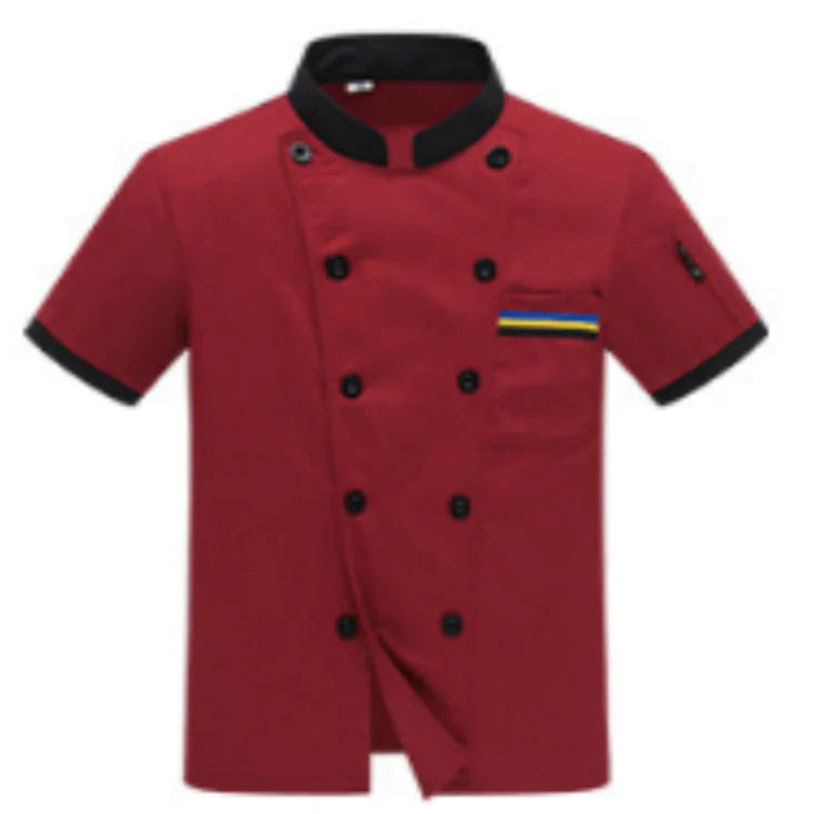 Men's Short Sleeve Chef Uniform for Summer Service