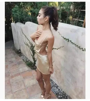 Strap Top Dress with Tie Detail