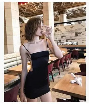 Strap Top Dress with Tie Detail