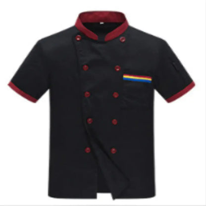 Men's Short Sleeve Chef Uniform for Summer Service